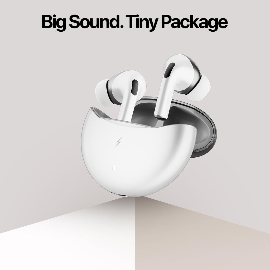Fire-Boltt Aero TWS Earbuds Custom EQ, Wireless Bluetooth 5.4, Music & App Support, 50H Playtime, Fast Charging Case, 50ms Low Latency for Gaming, Touch Controls, IPX4 Waterproof, Clear Calls - Black