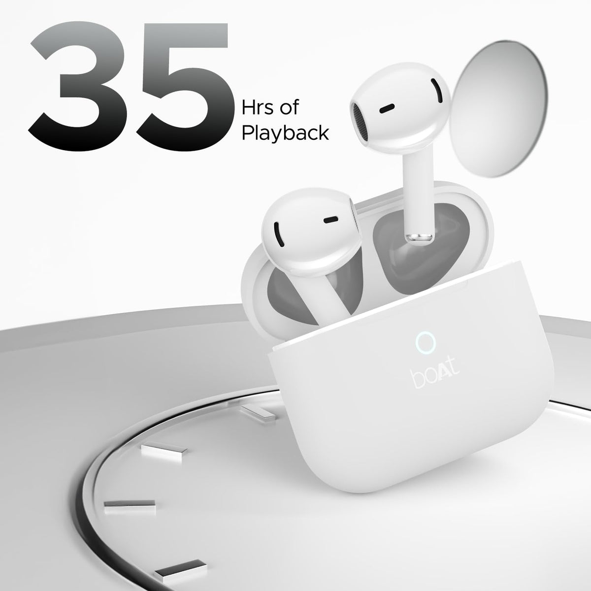 boAt Airdopes Joy, 35Hrs Battery, Fast Charge, IWP Tech, Low Latency, 2Mic ENx, Type-C Port, v5.3 Bluetooth Earbuds, TWS Ear Buds Wireless Earphones with mic(Dark Cyan)