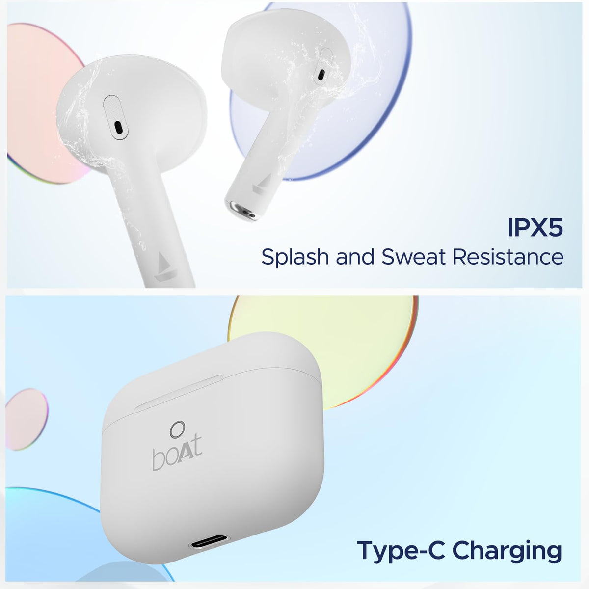 boAt Airdopes Joy, 35Hrs Battery, Fast Charge, IWP Tech, Low Latency, 2Mic ENx, Type-C Port, v5.3 Bluetooth Earbuds, TWS Ear Buds Wireless Earphones with mic(Dark Cyan)