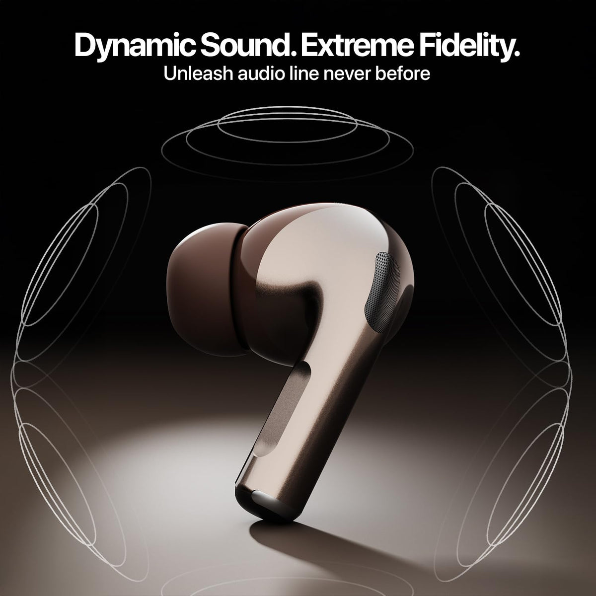 Fire-Boltt Aero TWS Earbuds Custom EQ, Wireless Bluetooth 5.4, Music & App Support, 50H Playtime, Fast Charging Case, 50ms Low Latency for Gaming, Touch Controls, IPX4 Waterproof, Clear Calls - Black