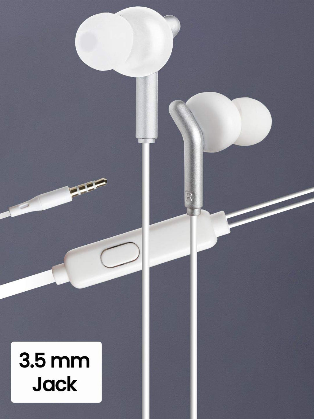ZEBRONICS Bro 3.5Mm Wired in Ear Earphones, in-Line Mic, Deep Bass, 1.2M Strong and Long Lasting Cable, Light Weight, Compatible with Mobile | Tablet | Laptop (Blue)