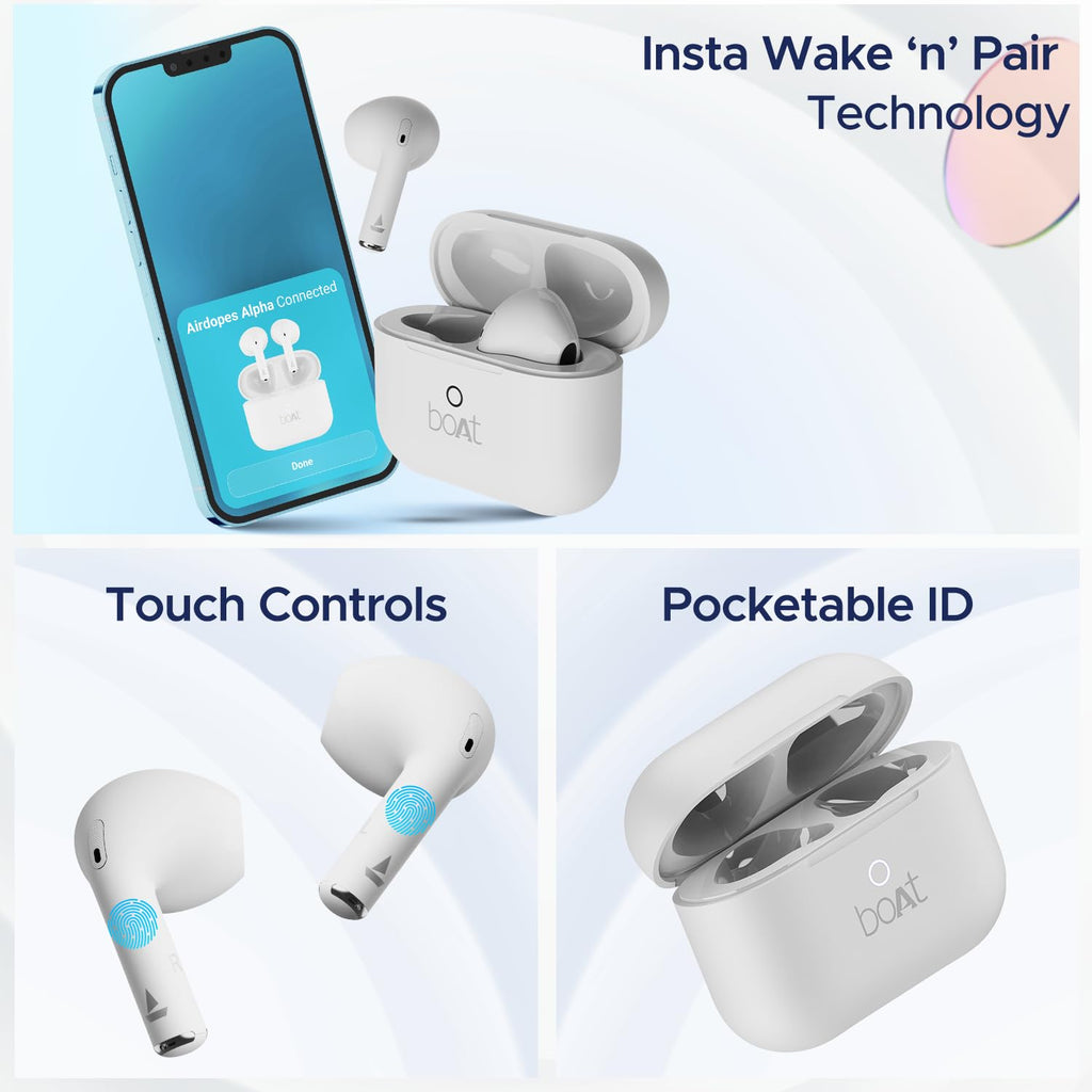 boAt Airdopes Joy, 35Hrs Battery, Fast Charge, IWP Tech, Low Latency, 2Mic ENx, Type-C Port, v5.3 Bluetooth Earbuds, TWS Ear Buds Wireless Earphones with mic(Dark Cyan)