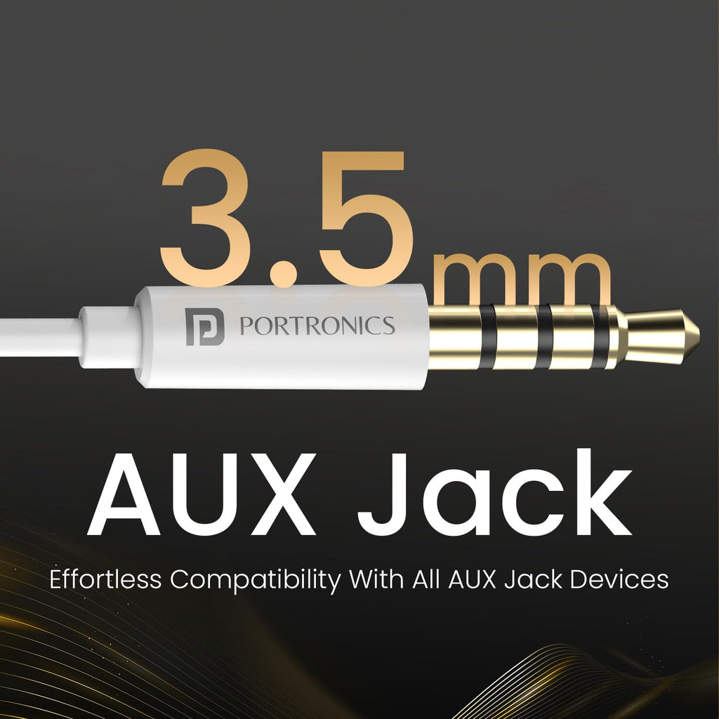 Portronics Conch Theta A in Ear 3.5mm Wired Earphones with In Line HD Mic, Powerful Audio, 14.2mm Dynamic Driver, Unique Earbuds Design, TPE Anti Tangle Wire,In line Controls,Wide Compatibility(Black)