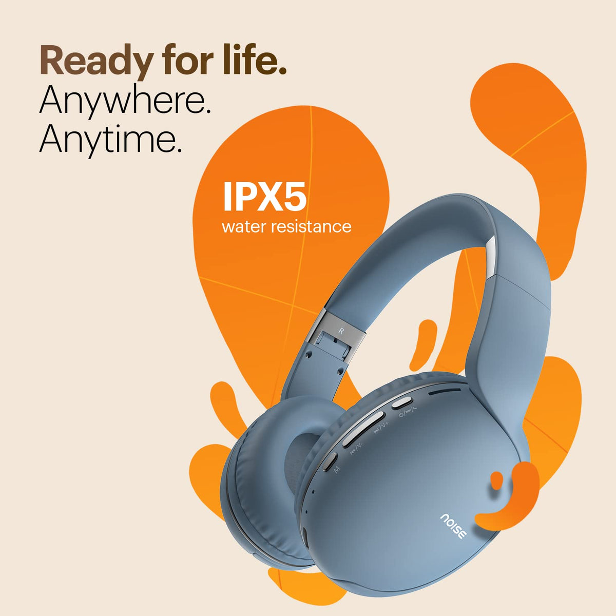 Noise Two Wireless On Ear Headphones with 50 Hours Playtime, Low Latency(up to 45ms), 4 Play Modes, Dual Pairing, BT v5.3 (Serene Blue)