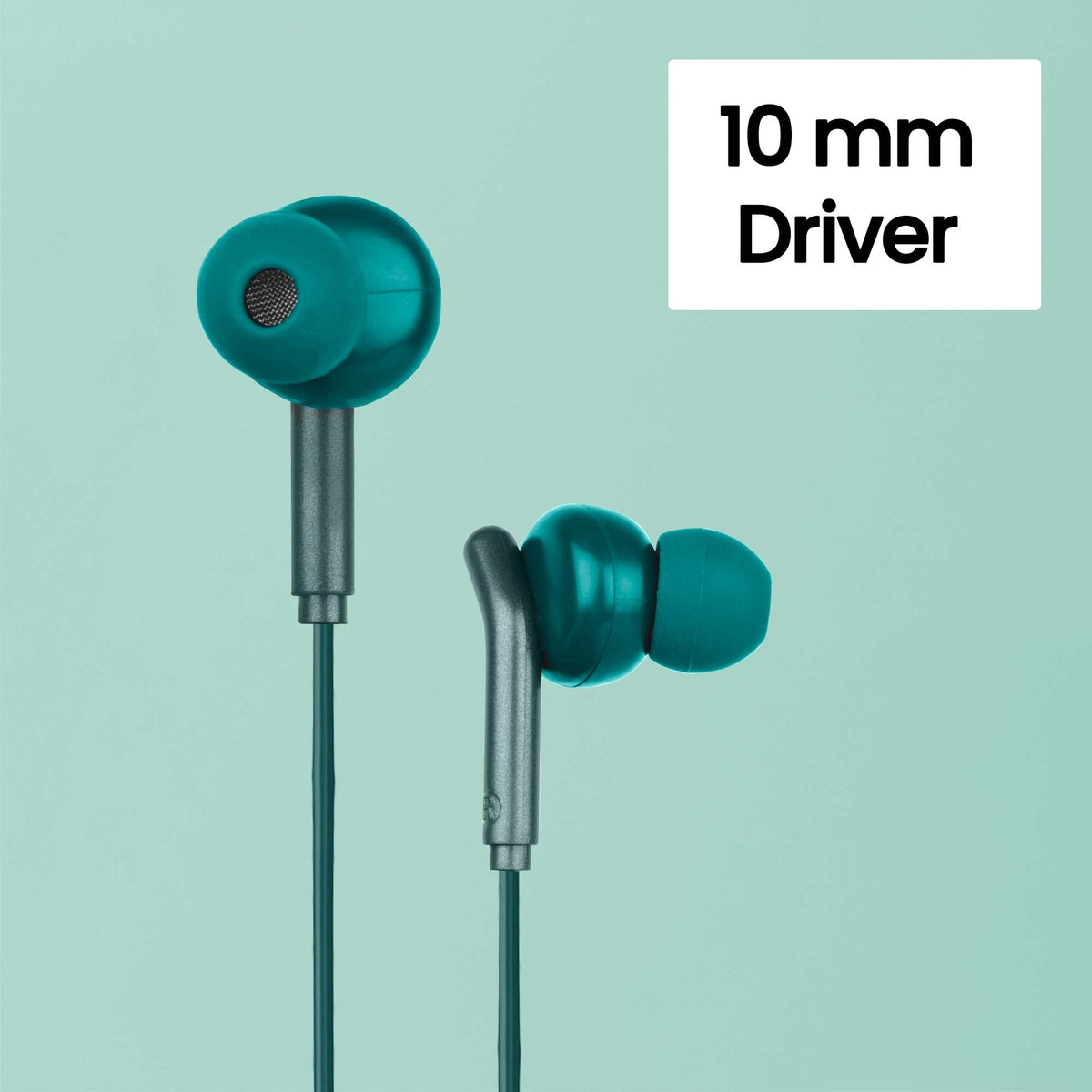 ZEBRONICS Bro 3.5Mm Wired in Ear Earphones, in-Line Mic, Deep Bass, 1.2M Strong and Long Lasting Cable, Light Weight, Compatible with Mobile | Tablet | Laptop (Blue)