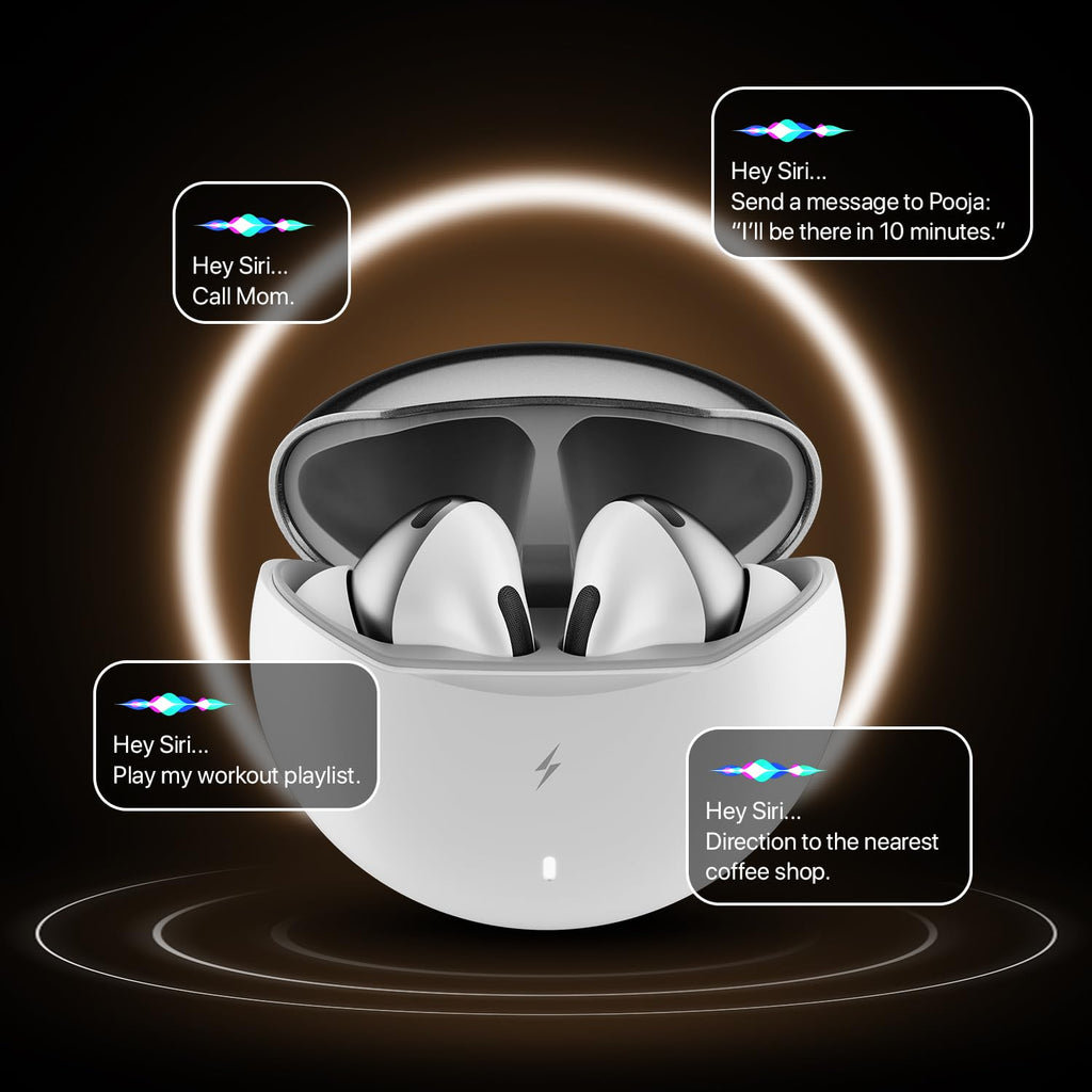 Fire-Boltt Aero TWS Earbuds Custom EQ, Wireless Bluetooth 5.4, Music & App Support, 50H Playtime, Fast Charging Case, 50ms Low Latency for Gaming, Touch Controls, IPX4 Waterproof, Clear Calls - Black