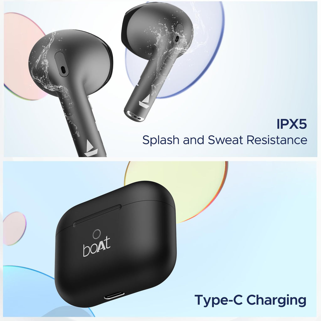 boAt Airdopes Joy, 35Hrs Battery, Fast Charge, IWP Tech, Low Latency, 2Mic ENx, Type-C Port, v5.3 Bluetooth Earbuds, TWS Ear Buds Wireless Earphones with mic(Dark Cyan)