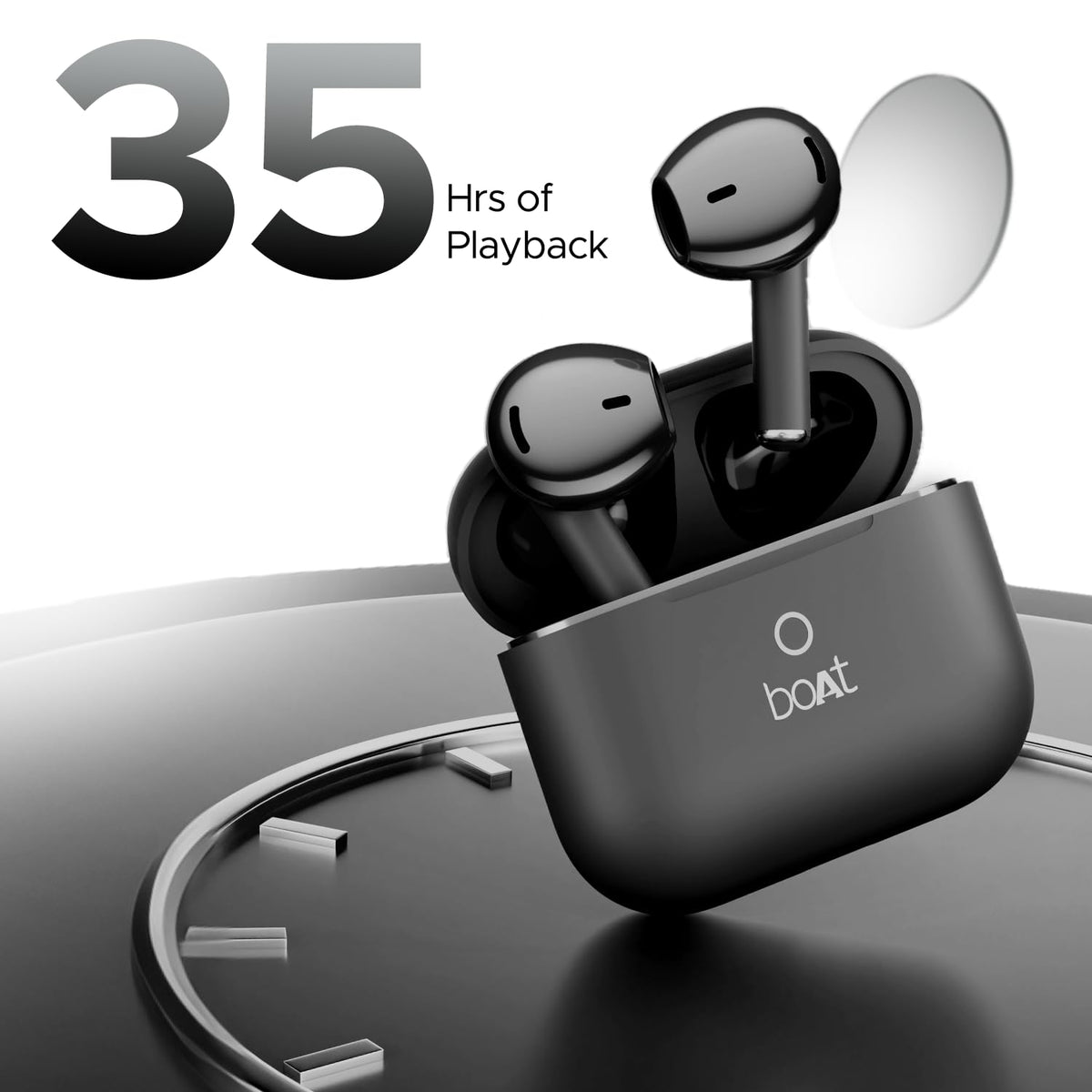 boAt Airdopes Joy, 35Hrs Battery, Fast Charge, IWP Tech, Low Latency, 2Mic ENx, Type-C Port, v5.3 Bluetooth Earbuds, TWS Ear Buds Wireless Earphones with mic(Dark Cyan)
