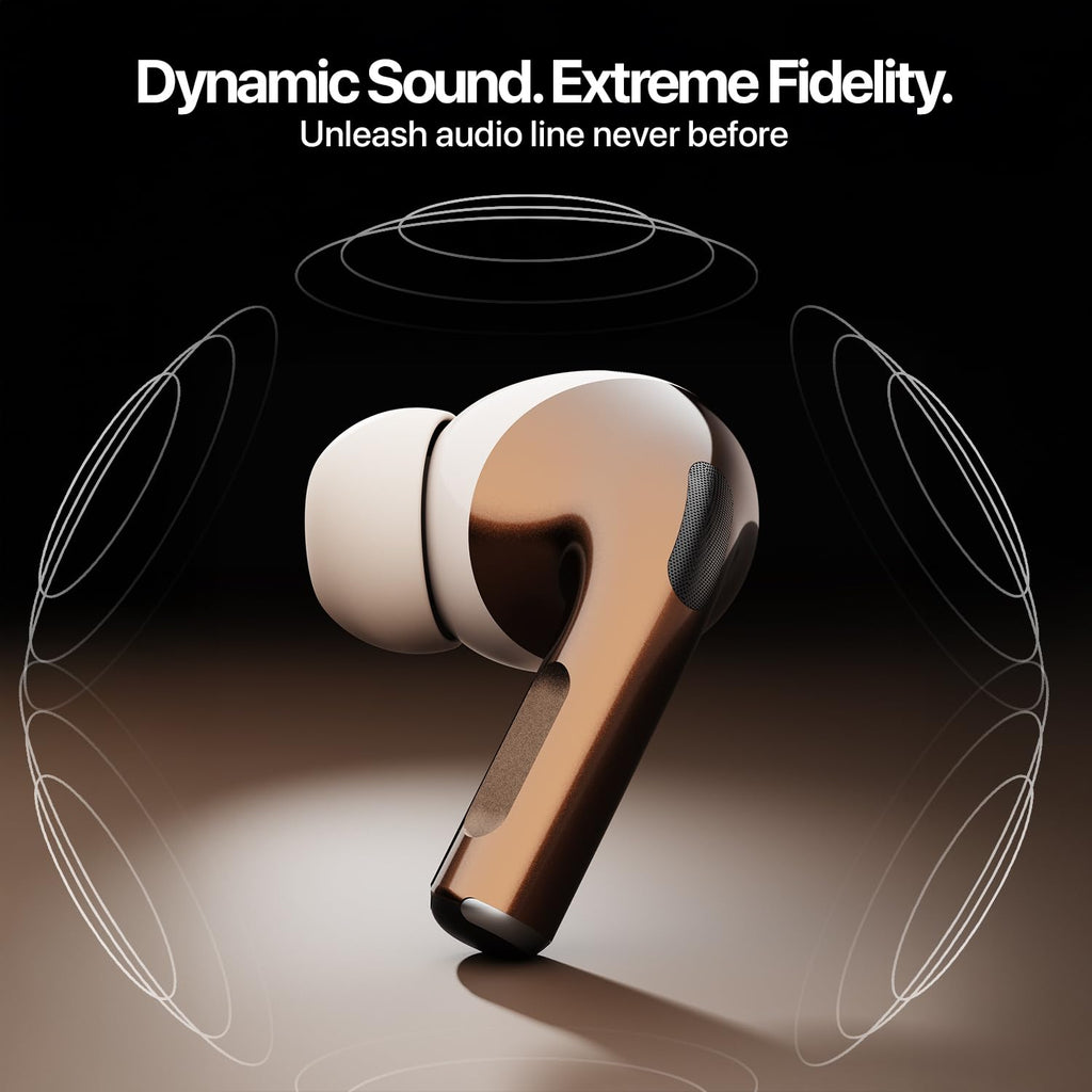 Fire-Boltt Aero TWS Earbuds Custom EQ, Wireless Bluetooth 5.4, Music & App Support, 50H Playtime, Fast Charging Case, 50ms Low Latency for Gaming, Touch Controls, IPX4 Waterproof, Clear Calls - Black