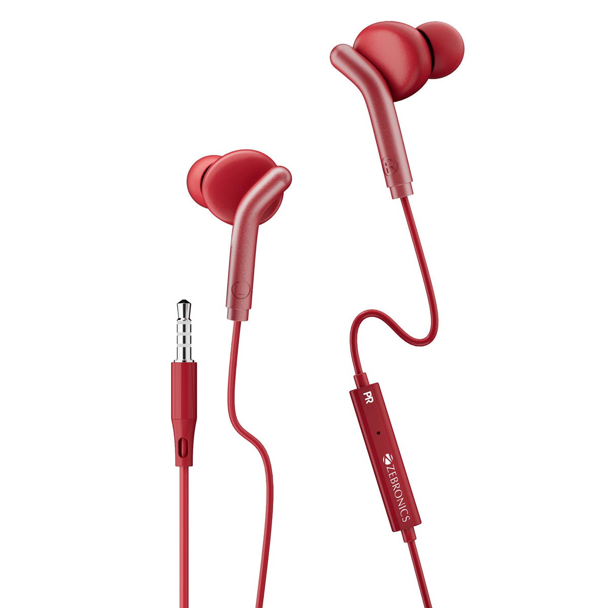 ZEBRONICS Bro 3.5Mm Wired in Ear Earphones, in-Line Mic, Deep Bass, 1.2M Strong and Long Lasting Cable, Light Weight, Compatible with Mobile | Tablet | Laptop (Blue)