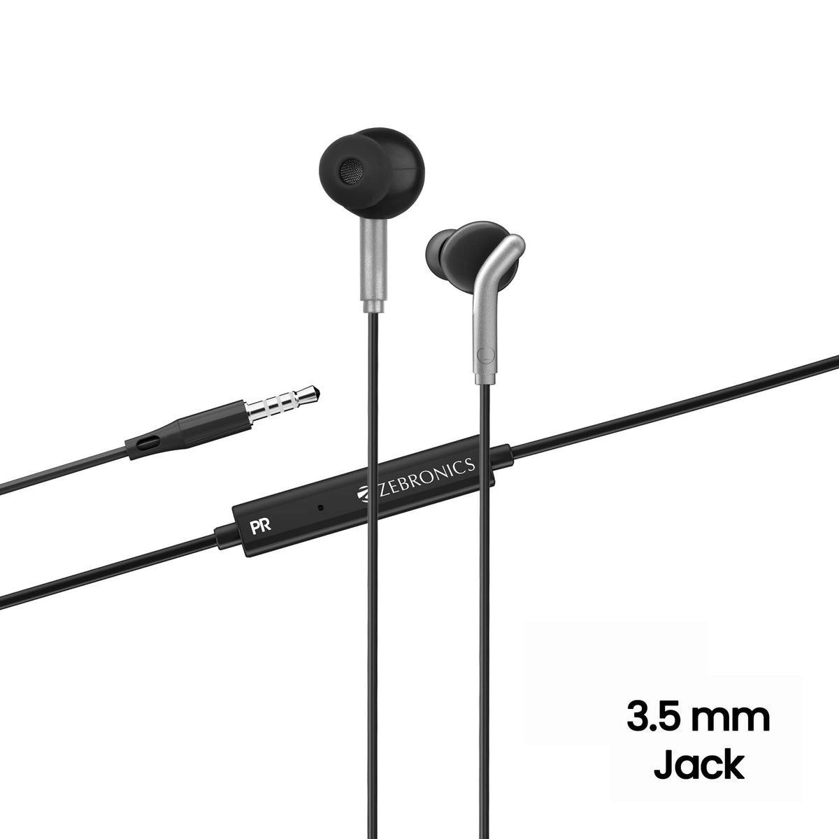 ZEBRONICS Bro 3.5Mm Wired in Ear Earphones, in-Line Mic, Deep Bass, 1.2M Strong and Long Lasting Cable, Light Weight, Compatible with Mobile | Tablet | Laptop (Blue)