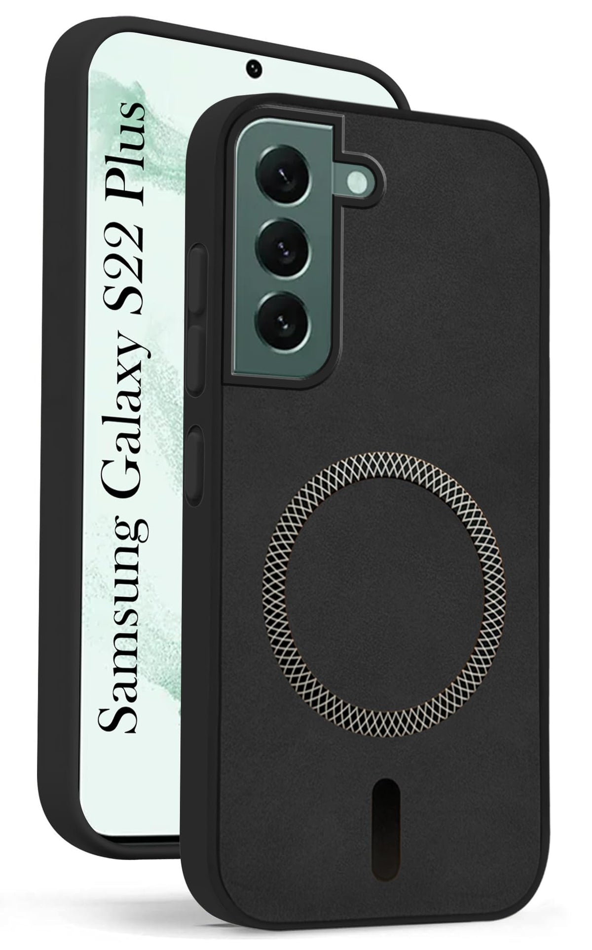Jkobi Leather Finish Back Cover Case for Samsung Galaxy S22 Plus 5G (MagSafe Compatible Wireless Charging | Soft Touch | Camera Bump Protection)
