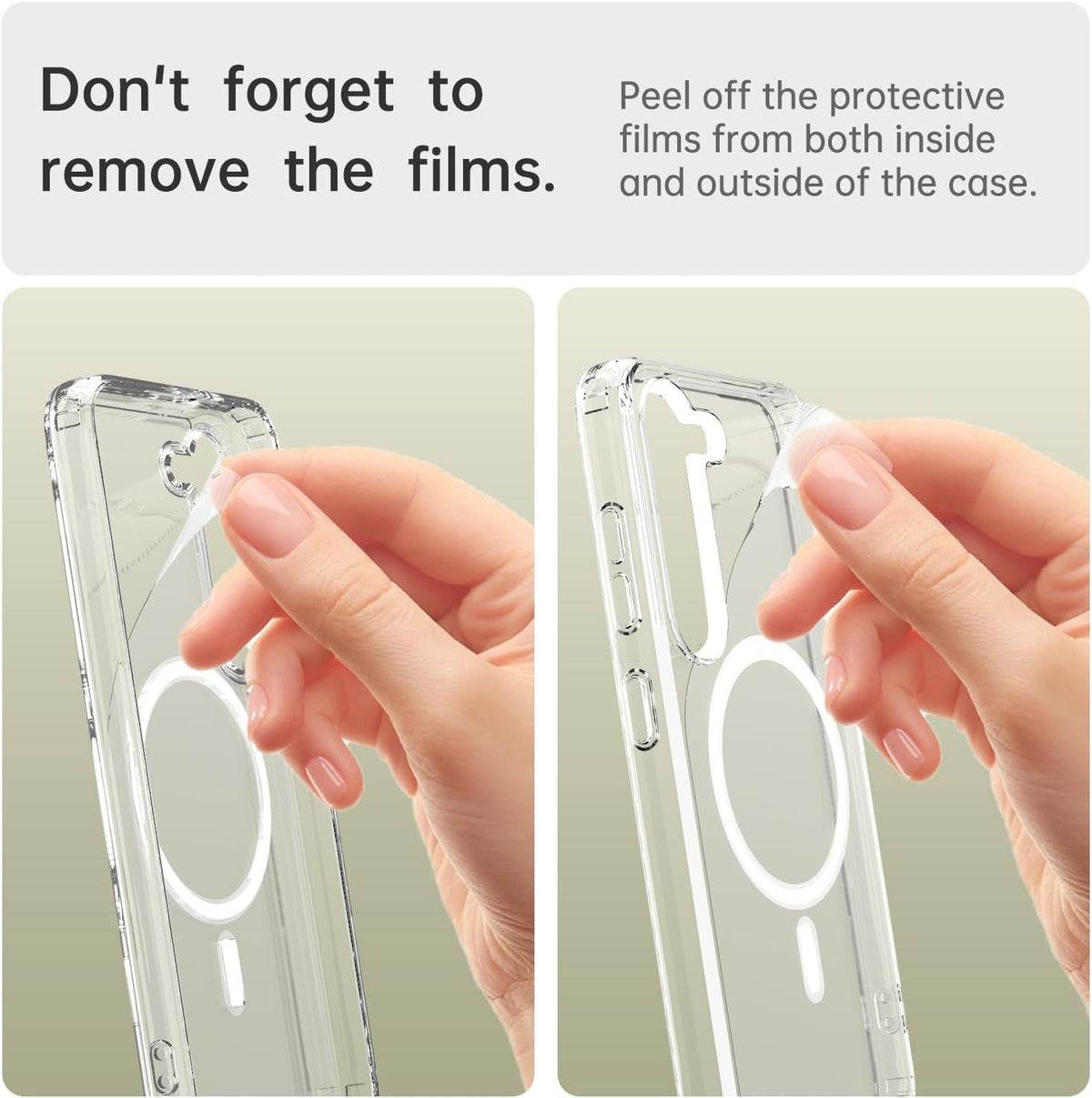 Clear Case for Samsung Galaxy S22 5G Compatible with Magnetic Charging- Premium Transparent Protective Cover with Enhanced Durability - Sleek and Slim Design (Black)
