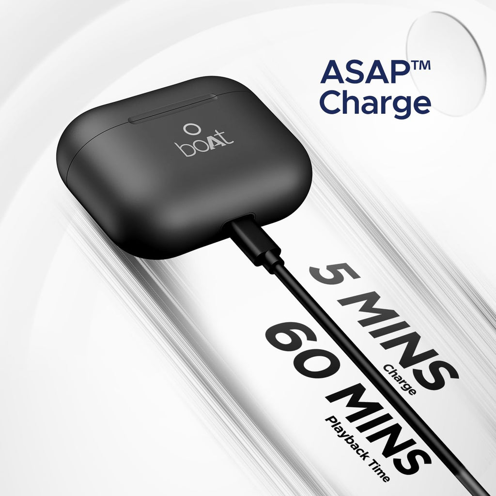 boAt Airdopes Joy, 35Hrs Battery, Fast Charge, IWP Tech, Low Latency, 2Mic ENx, Type-C Port, v5.3 Bluetooth Earbuds, TWS Ear Buds Wireless Earphones with mic(Dark Cyan)