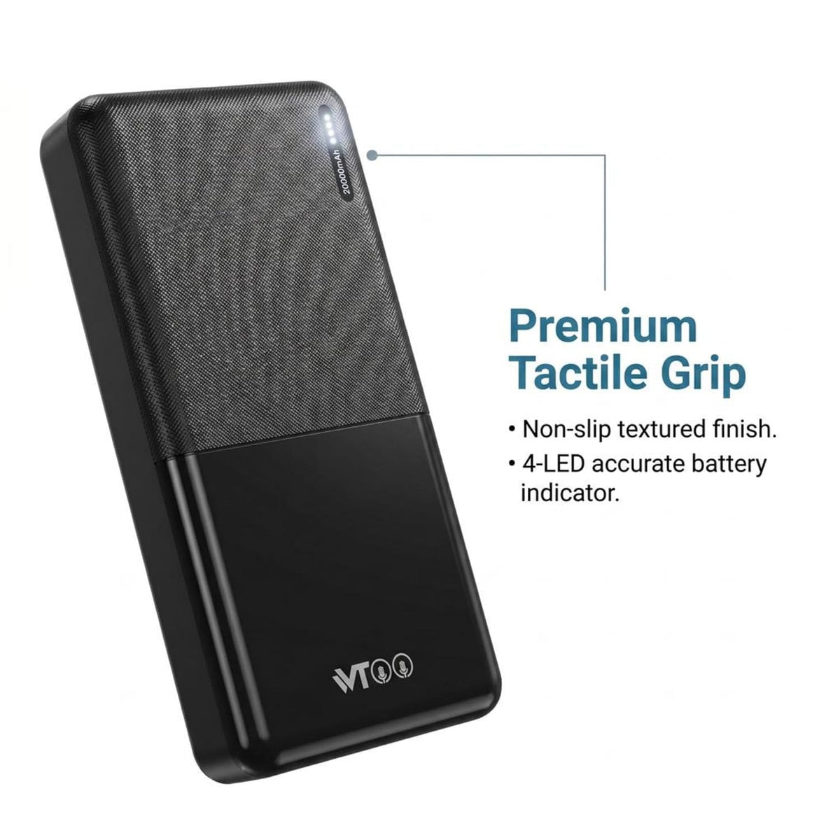 20000mAh Compact Power Bank 12W Quick Charge High Performance Lithium Polymer Battery BIS Certified Portable Charger for Smartphones Tablets and More